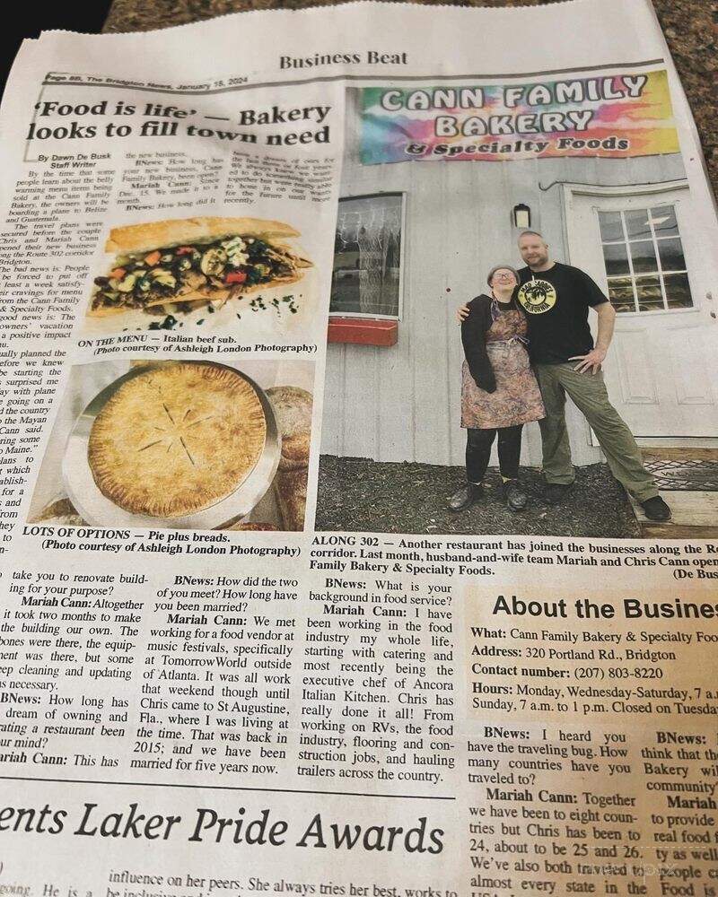 The Cann Family - Bridgton, ME menu_pic