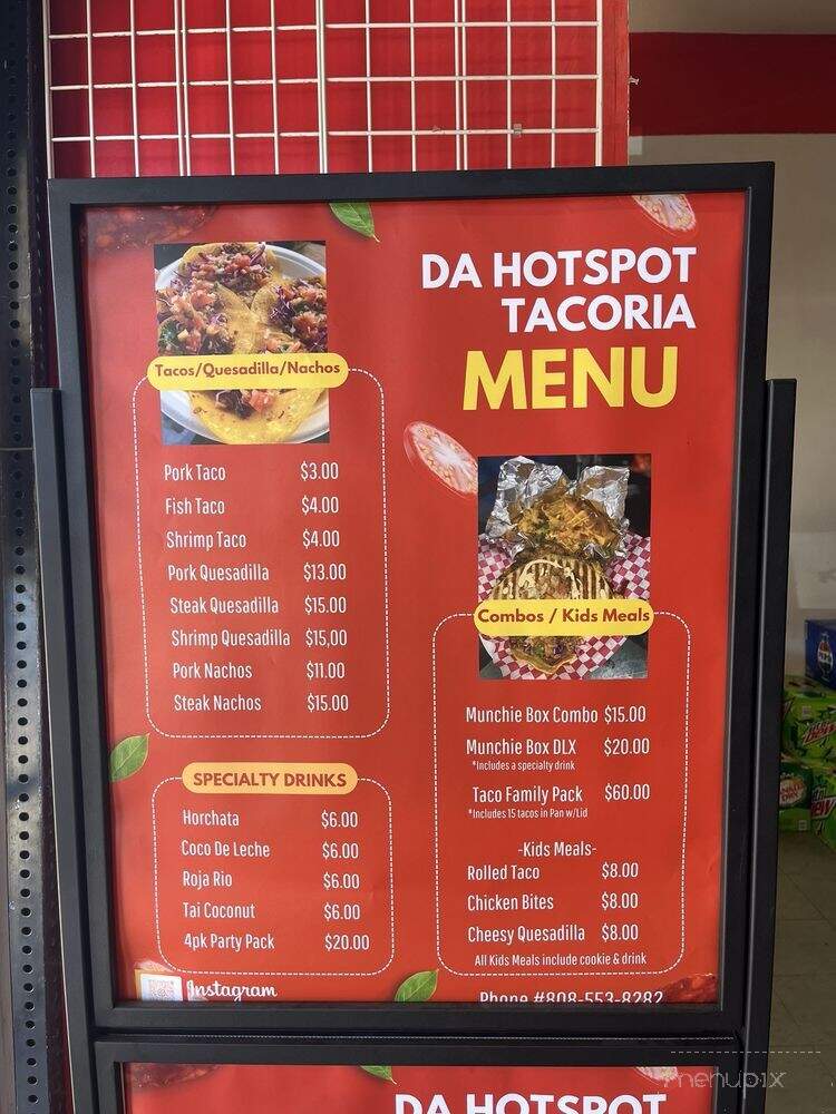 Da Hotspot Tacoria - Kaunakakai, HI menu_pic