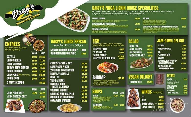 Daisy's Authentic Jamaican Restaurant - Cypress, TX menu_pic