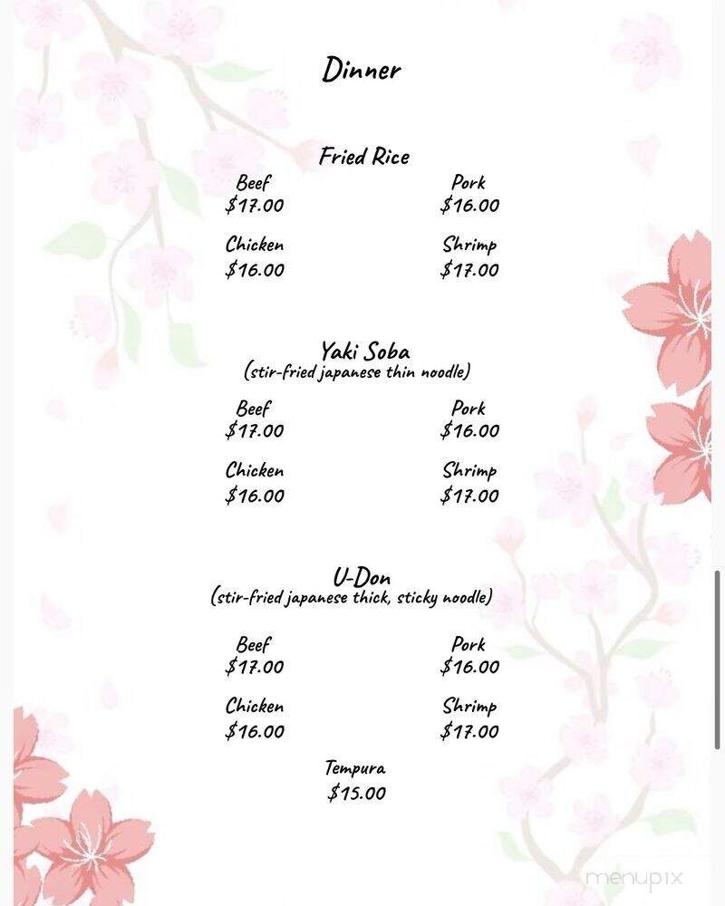 Sushi & K fusion - Fenton, MO menu_pic