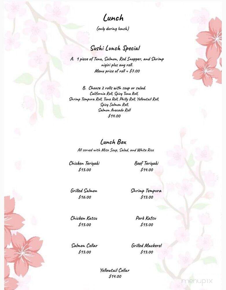 Sushi & K fusion - Fenton, MO menu_pic