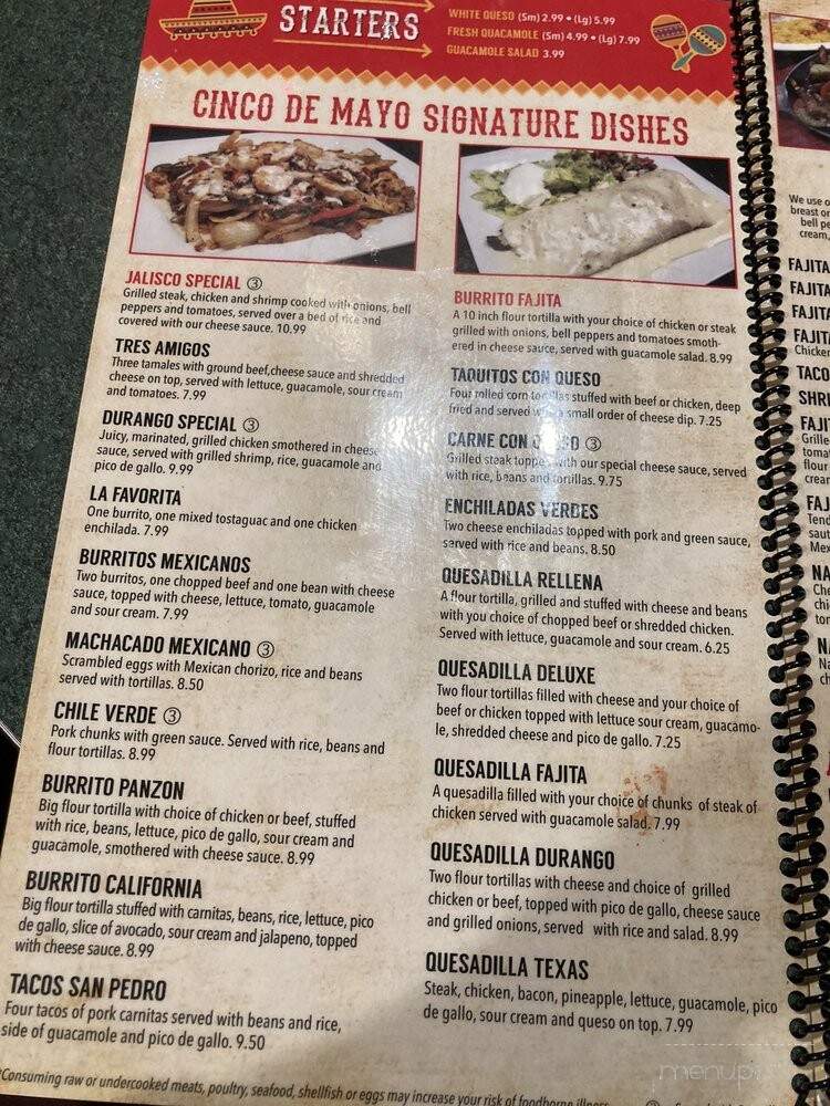 Cinco De Mayo - Okmulgee, OK menu_pic