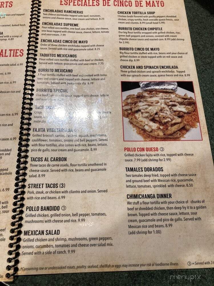 Cinco De Mayo - Okmulgee, OK menu_pic