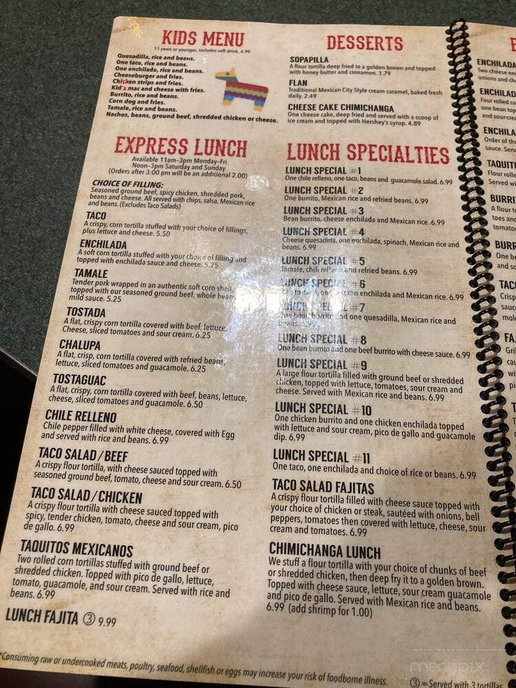 Cinco De Mayo - Okmulgee, OK menu_pic