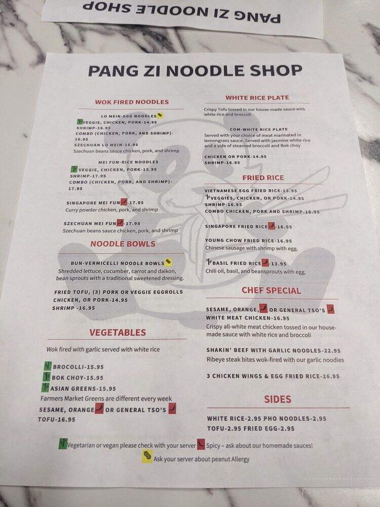 Pang Zi Noodle Shop - Goleta, CA menu_pic