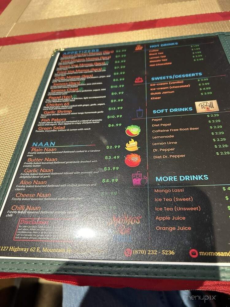 Momos & Grill - Mountain Home, AR menu_pic
