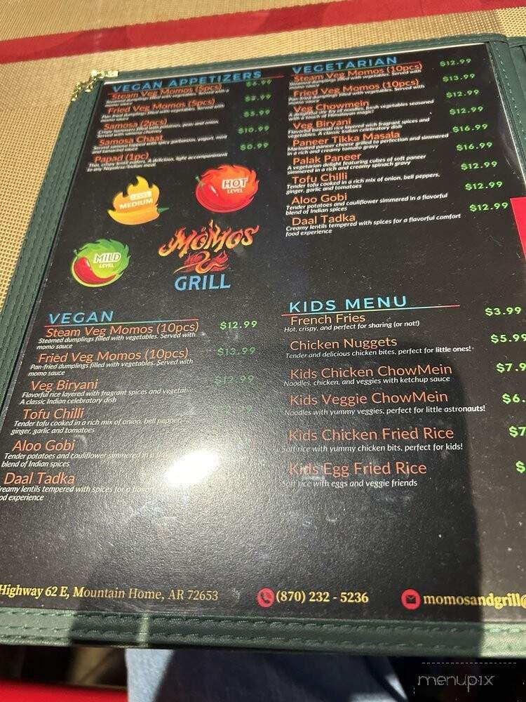 Momos & Grill - Mountain Home, AR menu_pic