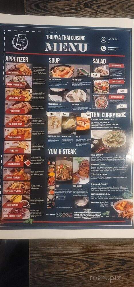 Thunya Thai Cuisine - Belle Isle, FL menu_pic