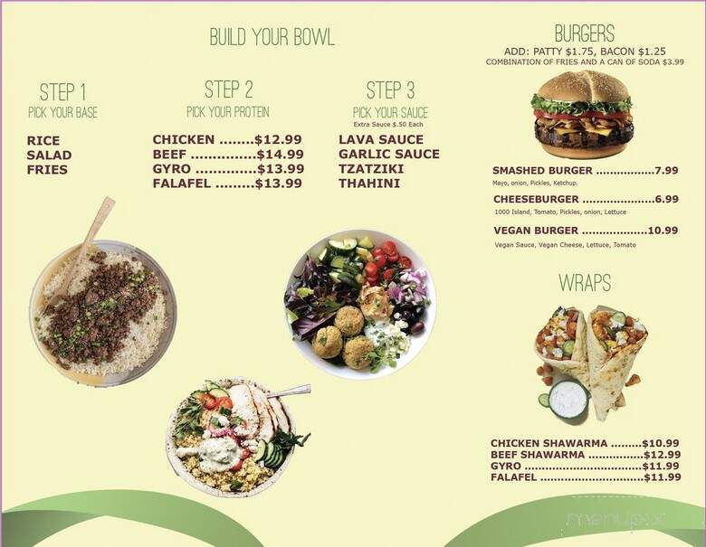 Lava Bowl - Van Nuys, CA menu_pic