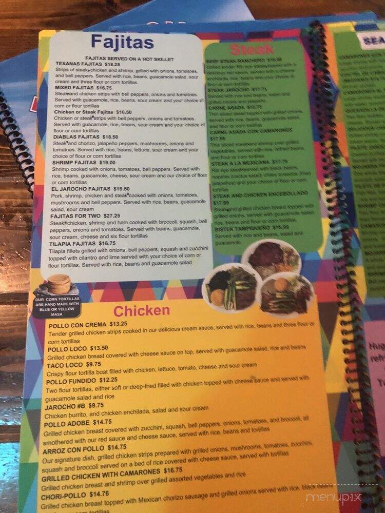 El Jarocho Mexican Grill - Brevard, NC menu_pic