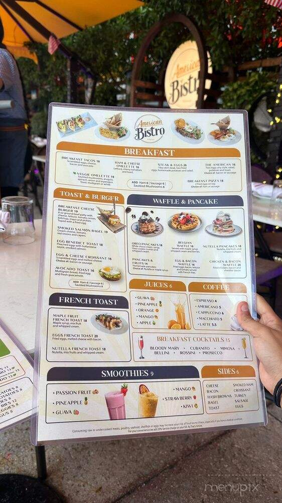 American Bistro - Miami Beach, FL menu_pic