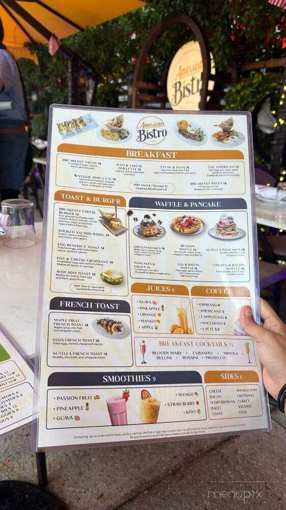 American Bistro - Miami Beach, FL menu_pic