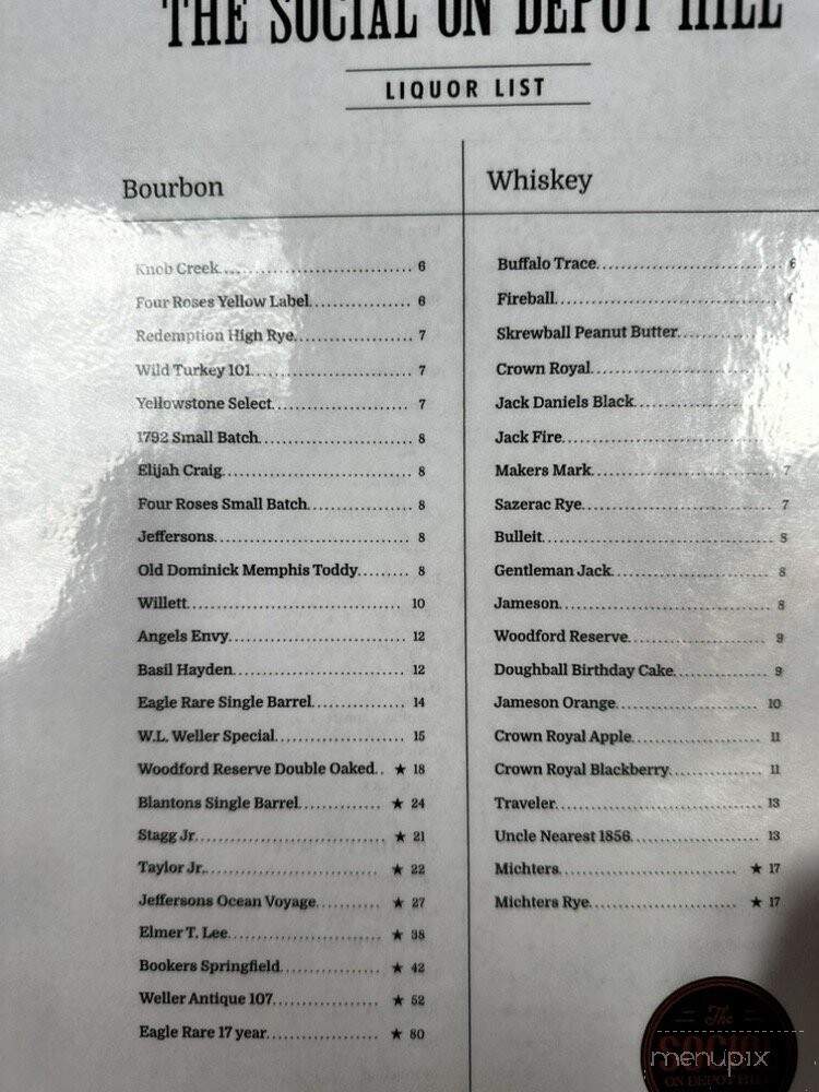 The Social on Depot Hill - Athens, TN menu_pic