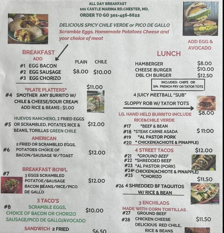 Island Burritos & Hamburgers - Chester, MD menu_pic