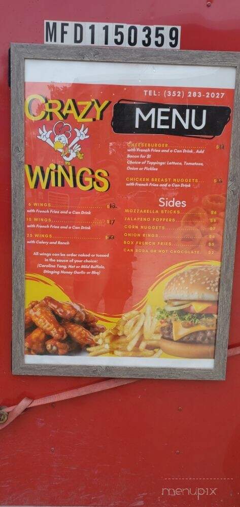 Crazy Wings - Fort White, FL menu_pic