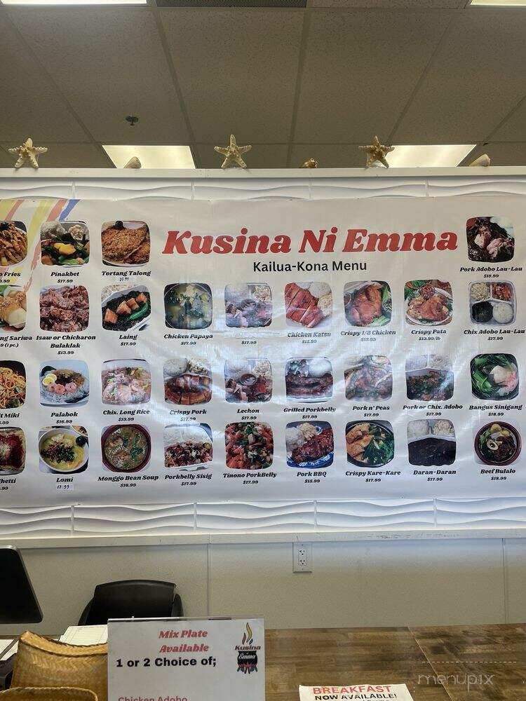 Kusina Ni Emma - Kailua-Kona, HI menu_pic