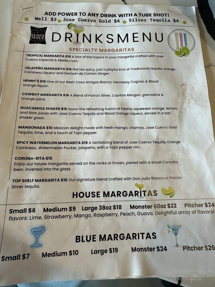E Guacamole Patio & Cantina - Waukee, IA menu_pic