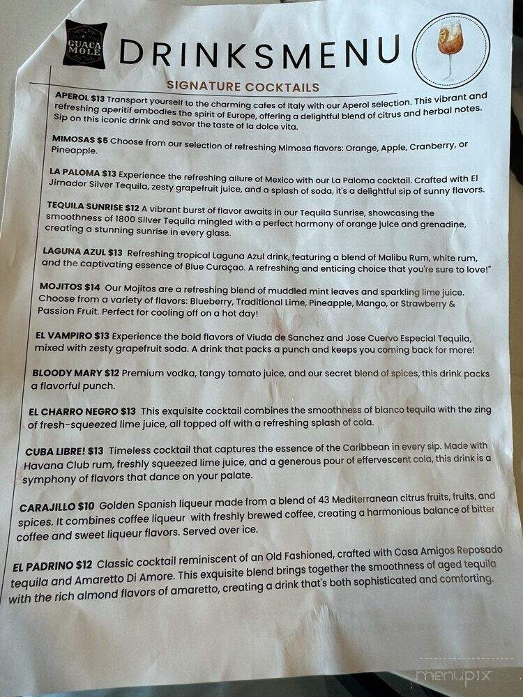 E Guacamole Patio & Cantina - Waukee, IA menu_pic