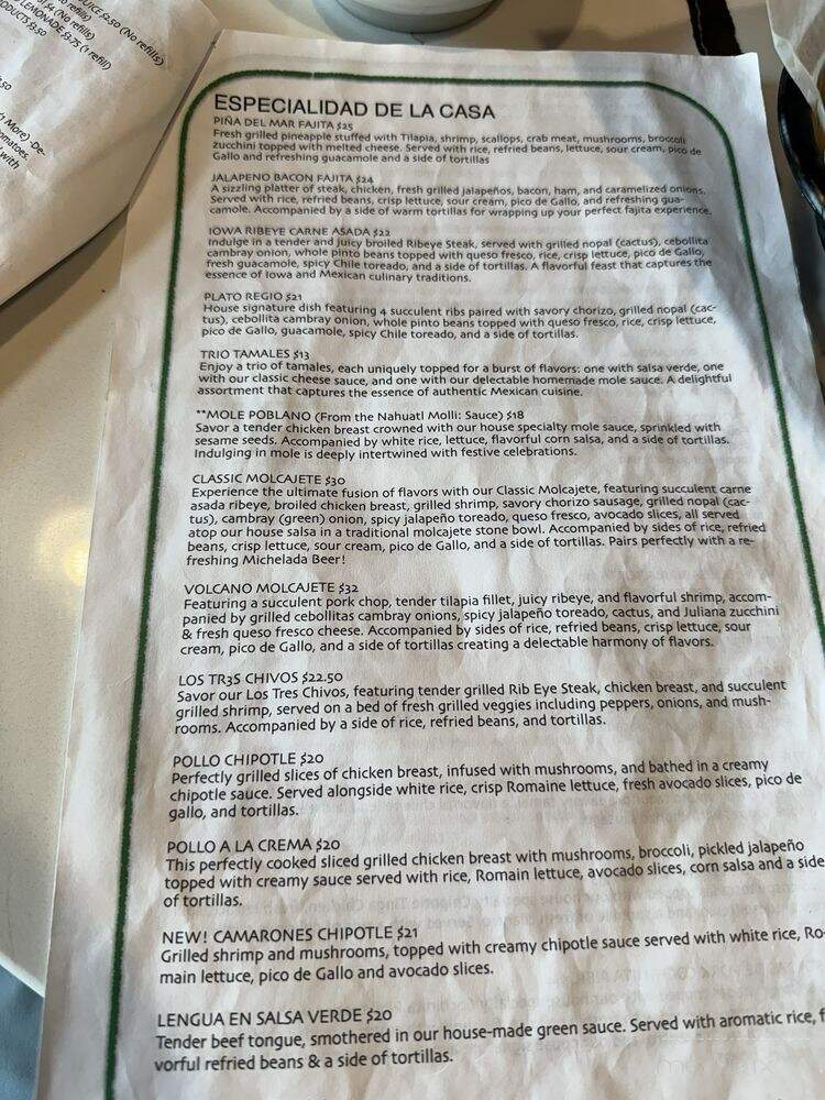 E Guacamole Patio & Cantina - Waukee, IA menu_pic