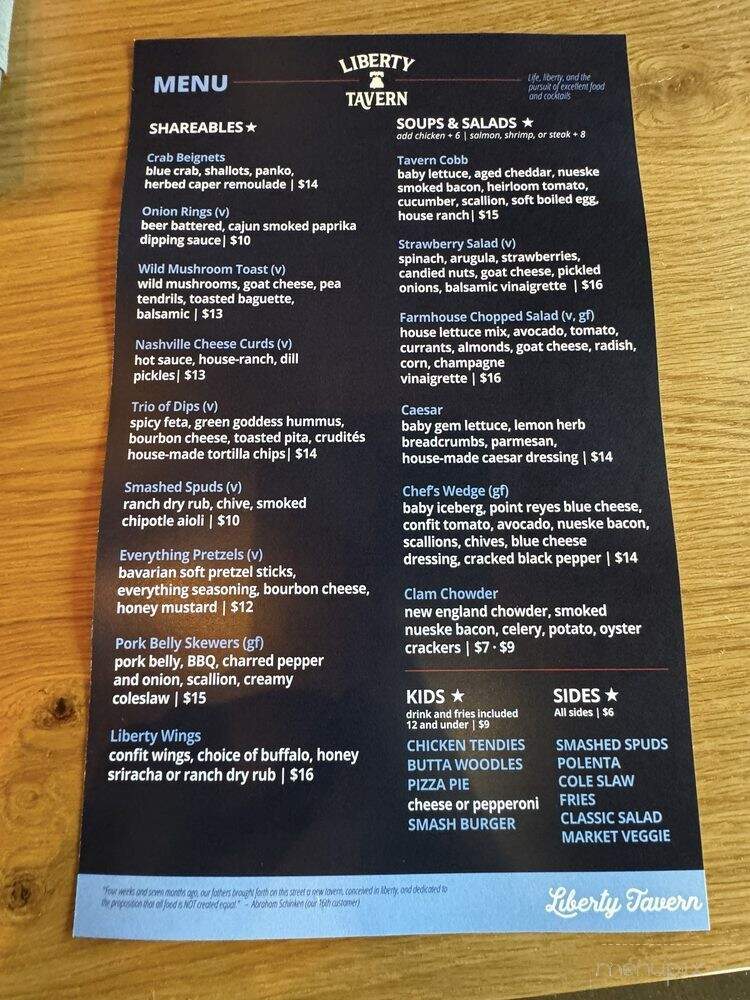 Liberty Tavern Polaris - Columbus, OH menu_pic