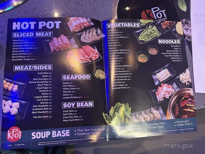 KPOT Korean BBQ & Hot Pot - Columbus, OH menu_pic