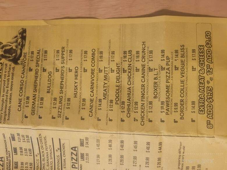 Hoagie Hounds - Buffalo, NY menu_pic
