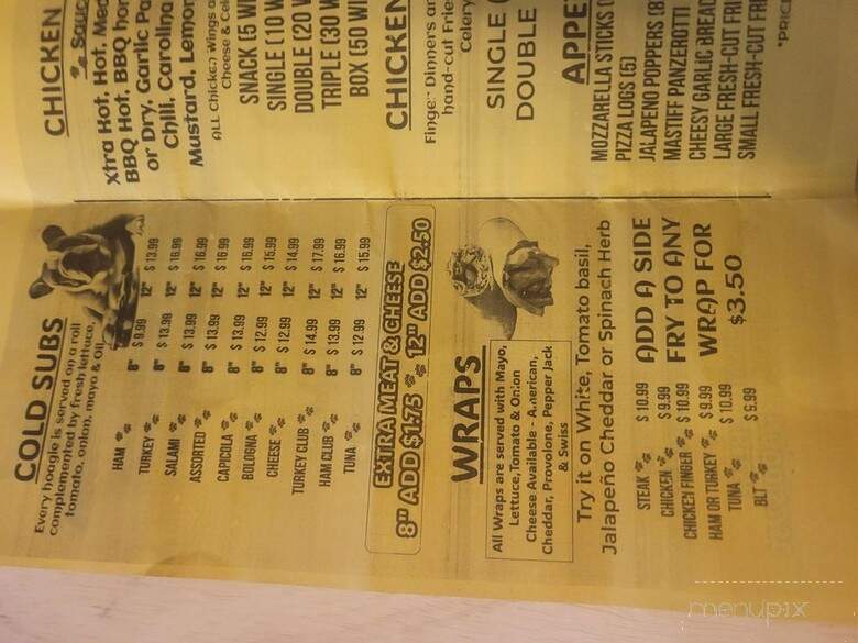 Hoagie Hounds - Buffalo, NY menu_pic