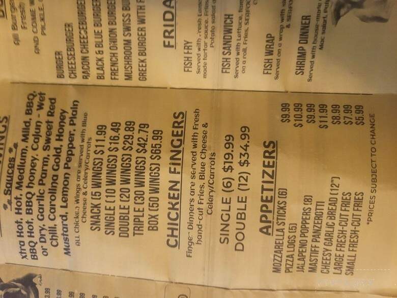 Hoagie Hounds - Buffalo, NY menu_pic