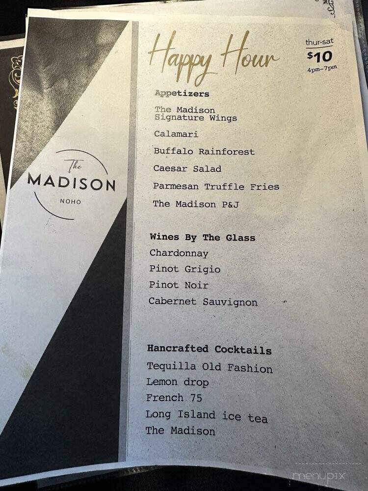 The Madison Noho - Tampa, FL menu_pic