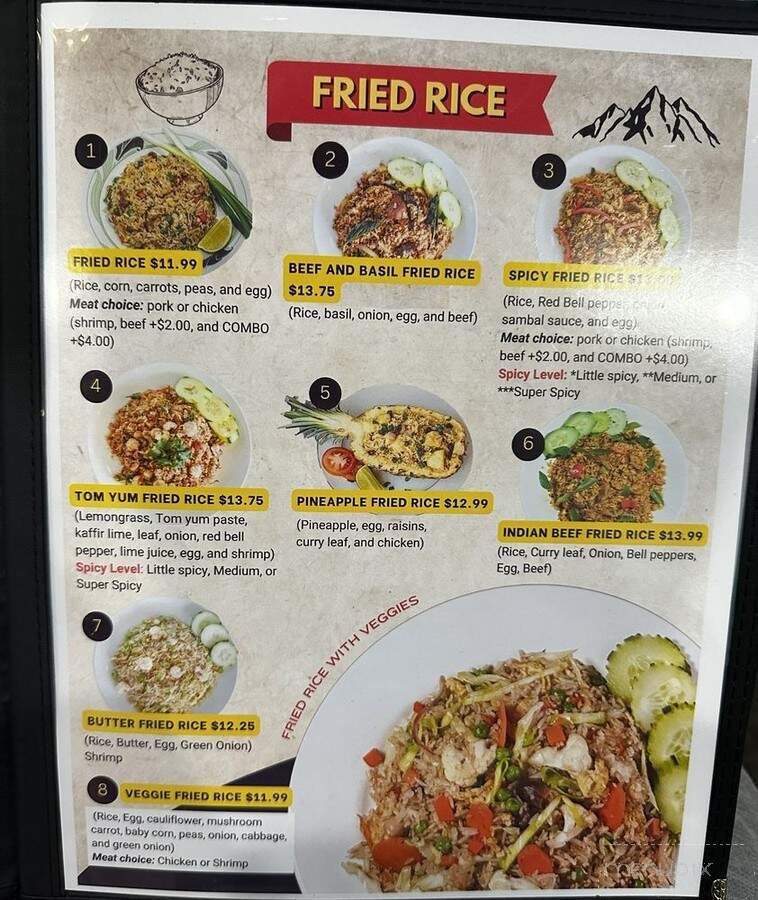 Hkakabo Razi Asian Resturant - Austin, MN menu_pic