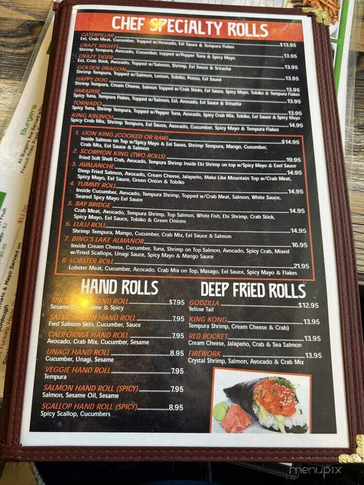 Bing's Lake Almanor Bistro - Chester, CA menu_pic