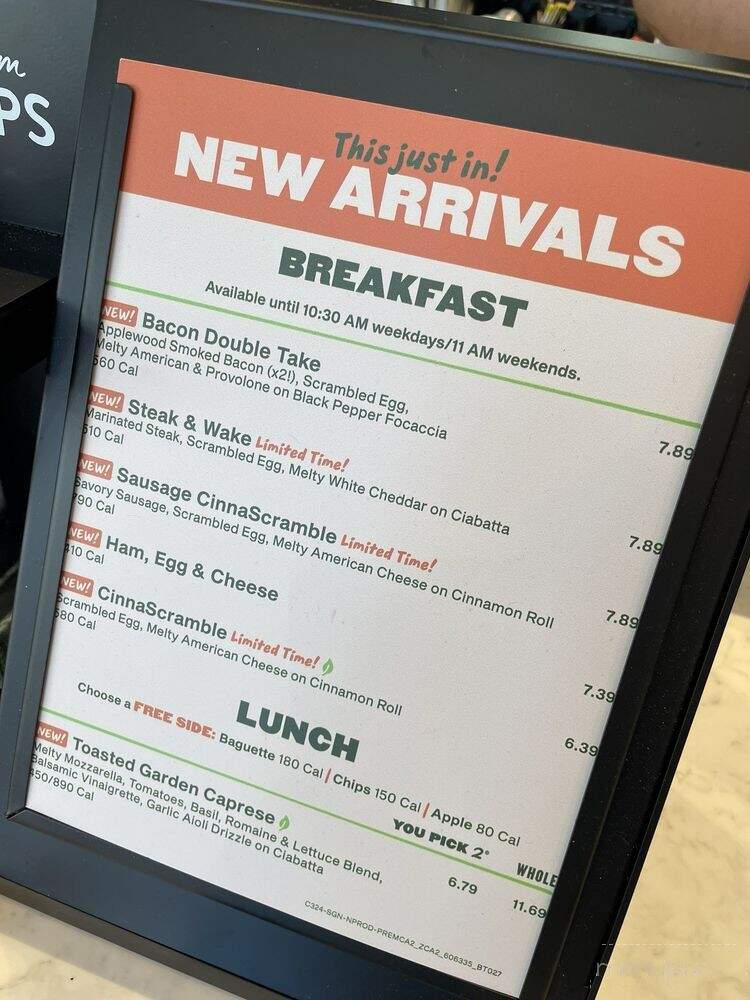 Panera Bread - Beverly Hills, CA menu_pic