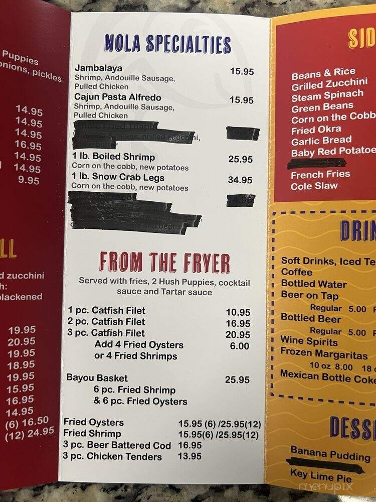Cajun Fish Grill - McKinney, TX menu_pic