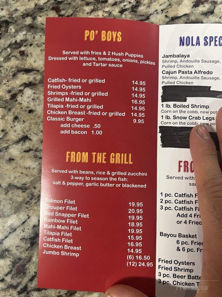 Cajun Fish Grill - McKinney, TX menu_pic