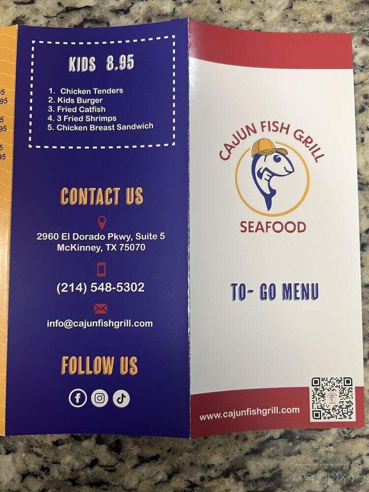 Cajun Fish Grill - McKinney, TX menu_pic