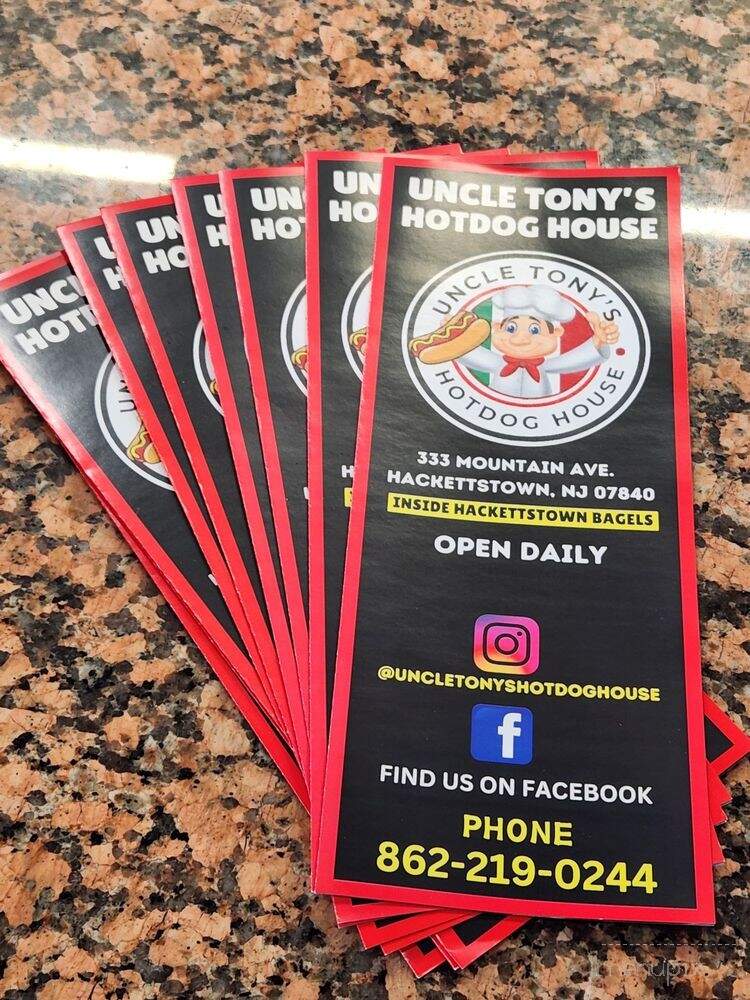 Uncle Tony's Hot Dog House - Hackettstown, NJ menu_pic