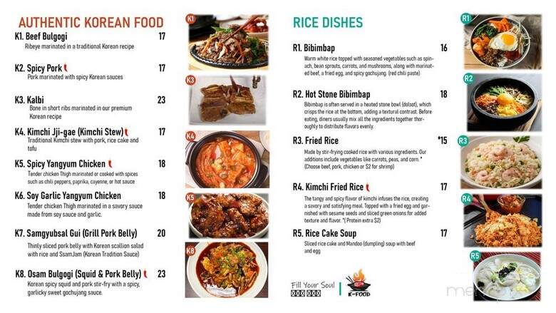 K-Food Grill - Gresham, OR menu_pic