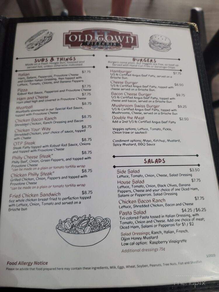 Old Town Pizza II - Greenfield, OH menu_pic