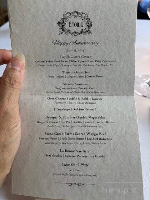 Etoile - New Orleans, LA menu_pic