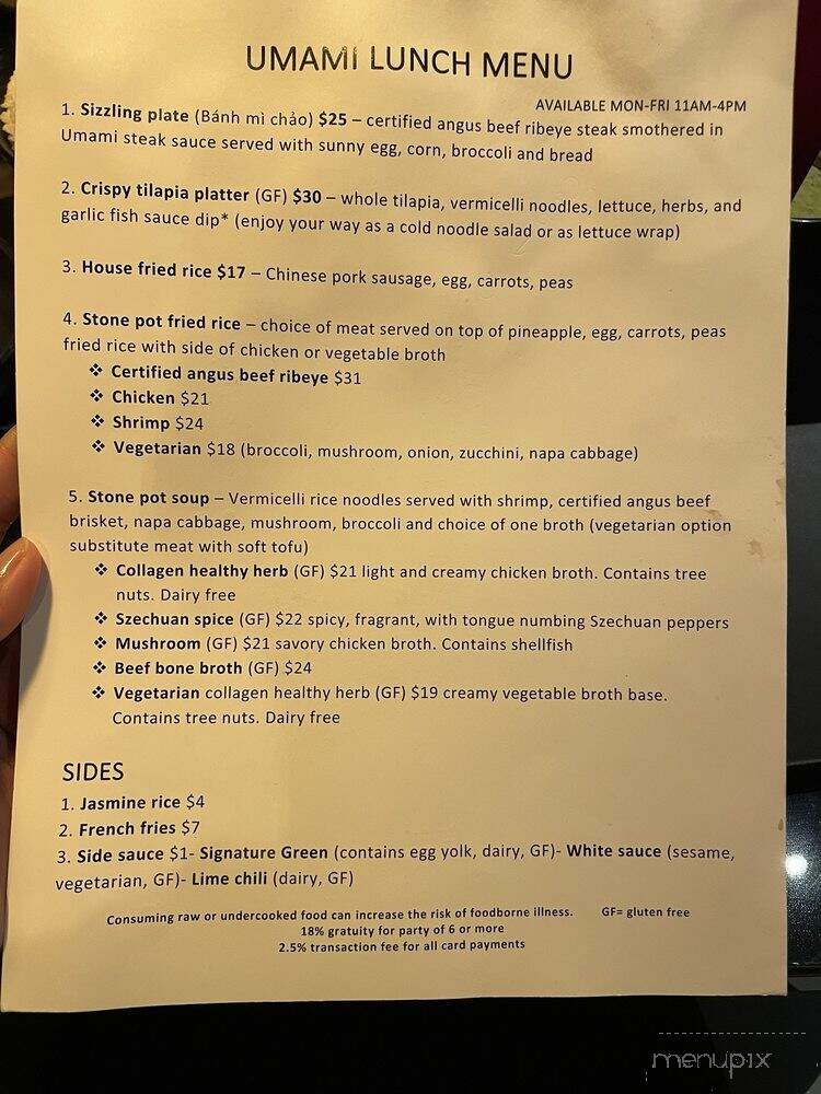 Umami BBQ - Anchorage, AK menu_pic