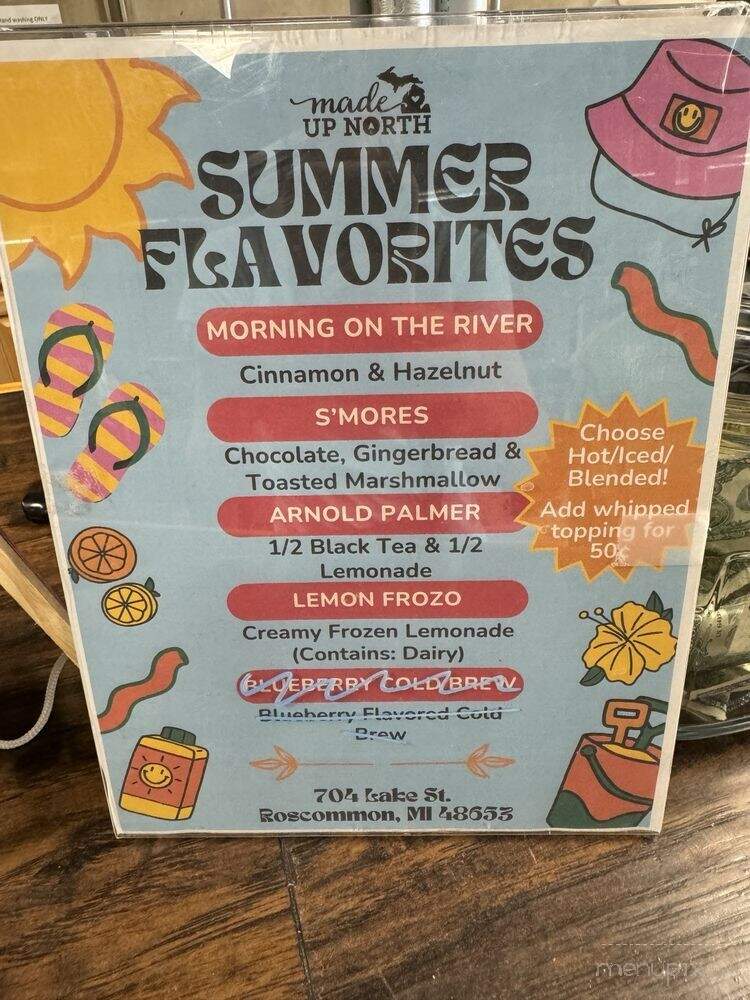 Made Up North - Roscommon, MI menu_pic