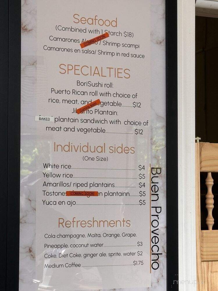 Mi Cultura II Cafe - Enfield, CT menu_pic