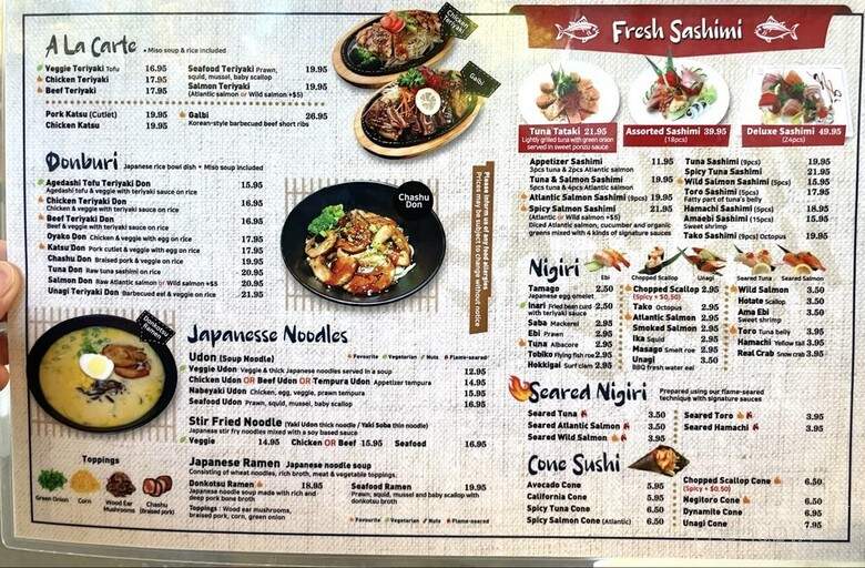 Nemo Sushi - Burnaby, BC menu_pic