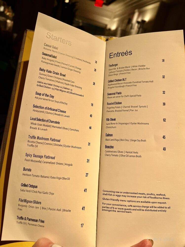 Contour - New York, NY menu_pic