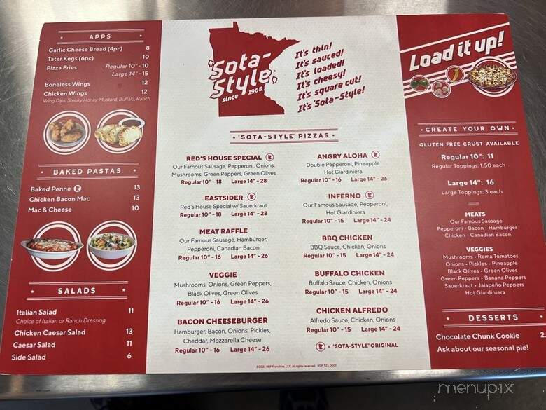 Red's Savoy Pizza - Rochester, MN menu_pic