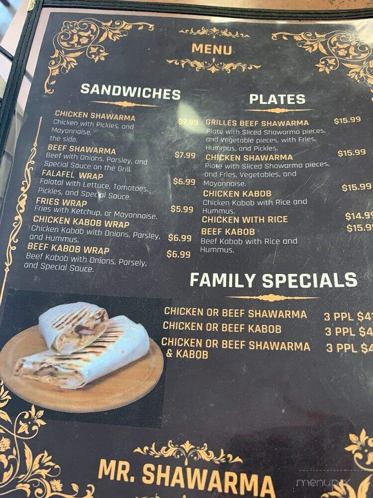 Mr Shawarma - Nicholasville, KY menu_pic