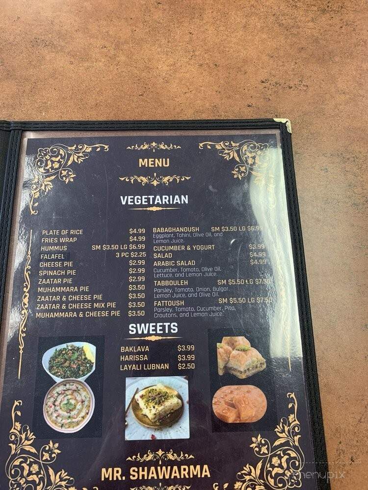 Mr Shawarma - Nicholasville, KY menu_pic