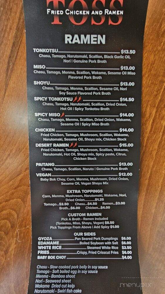 Toss Fried Chicken and Ramen 2 - Tucson, AZ menu_pic