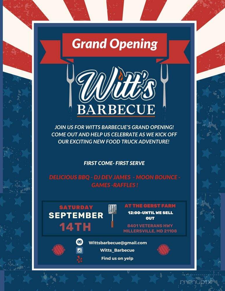 Witts Barbecue - Crownsville, MD menu_pic