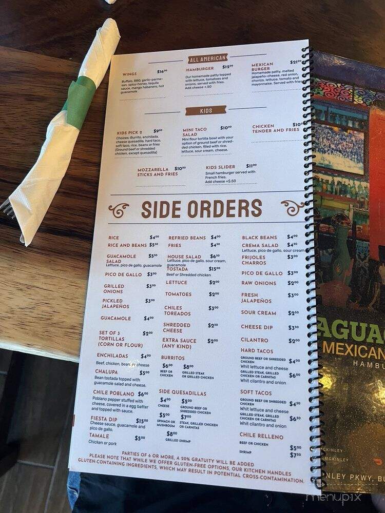 Aguacates Mexican Cantina - Buffalo, NY menu_pic